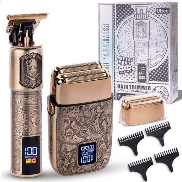 Gifts for him T Liner Trimmer & Electric Razor for Men Zero Gapped Beard Trimmer